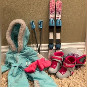 American Girl doll 2010 Ski set with additional winter outfit